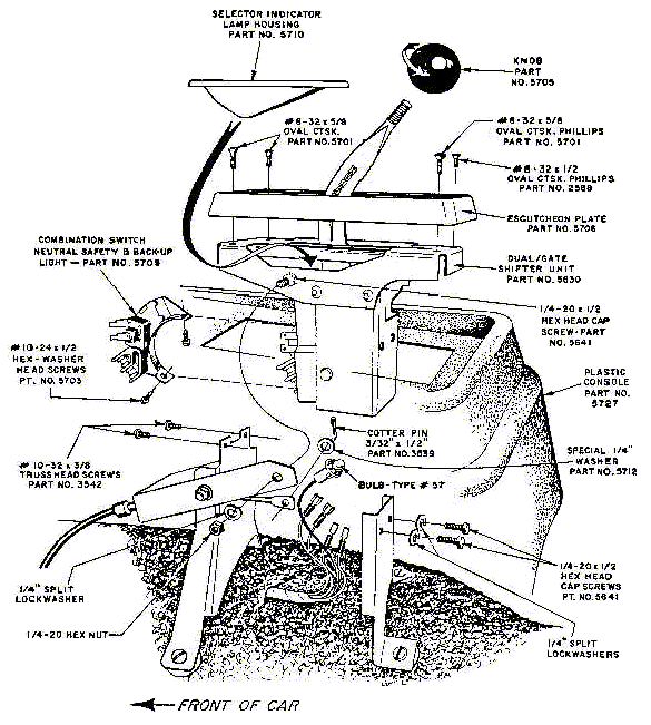 Part Break Down Hurst Dual/Gate Shifter